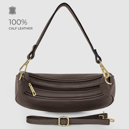 Italian Genuine Calf Leather Shoulder Bag 222024