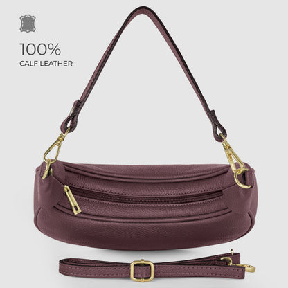 Italian Genuine Calf Leather Shoulder Bag 222024