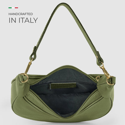 Italian Genuine Calf Leather Shoulder Bag 222024