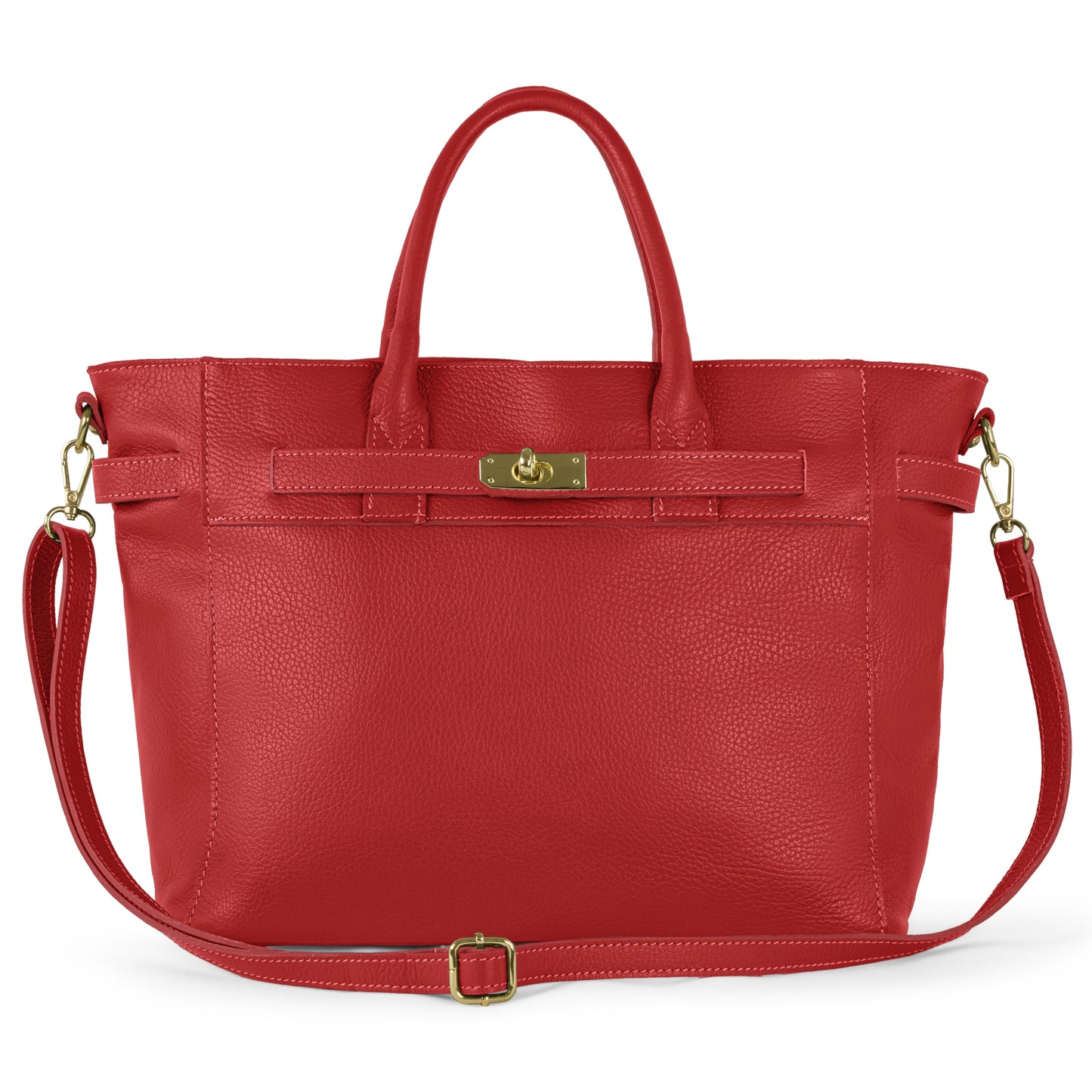 Italian Genuine Calf Leather Top-Handle Bag 233233