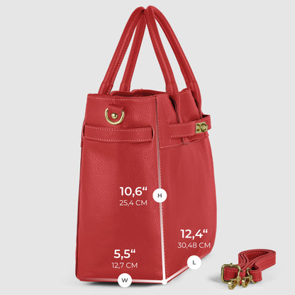 Italian Genuine Calf Leather Top-Handle Bag 233233