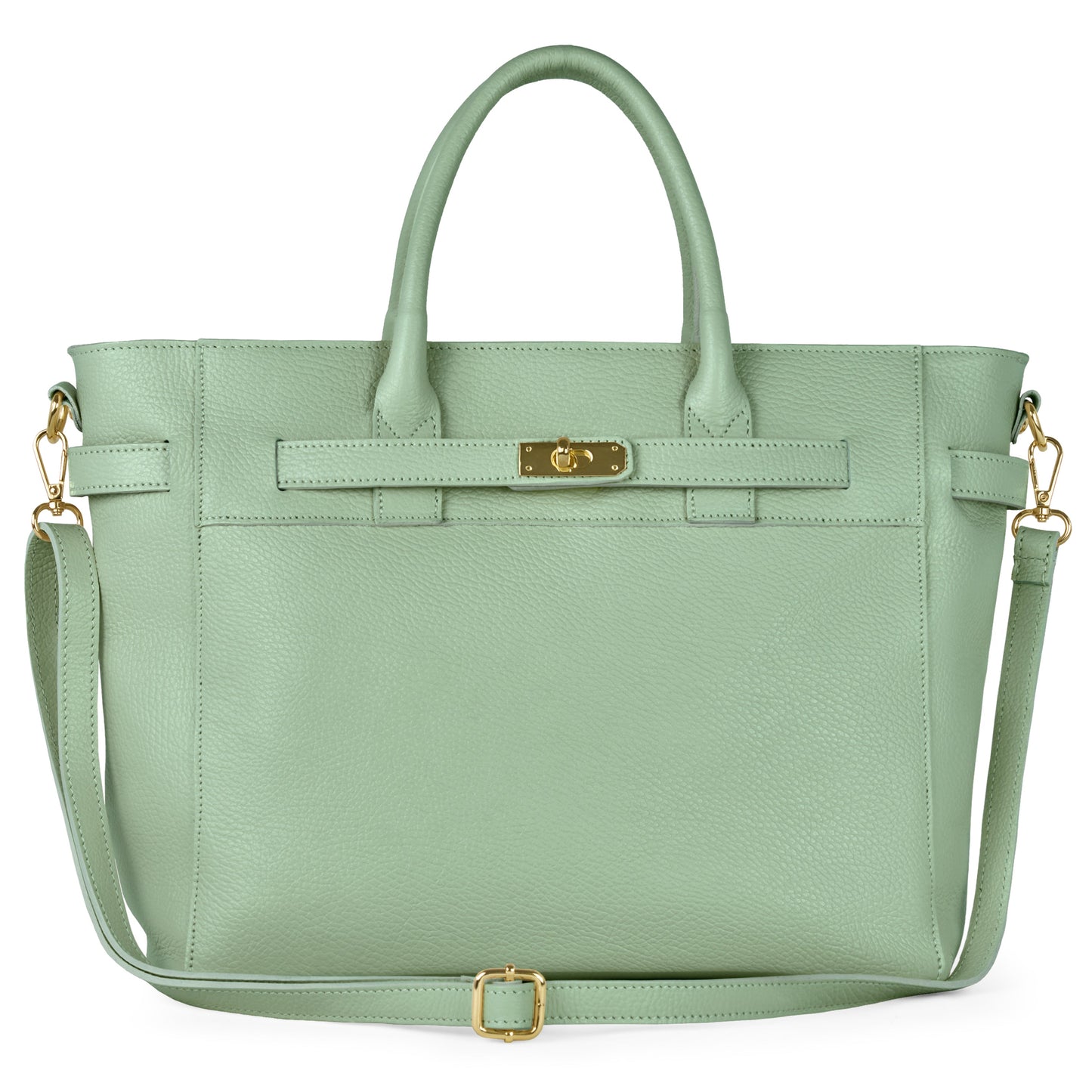 Italian Genuine Calf Leather Top-Handle Bag 233233