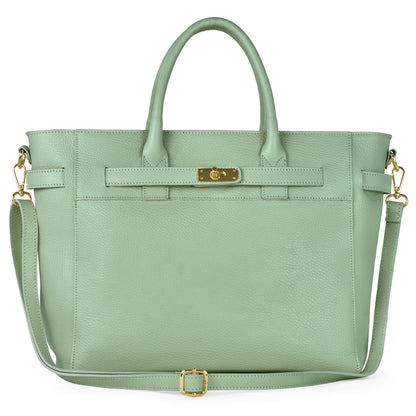 Italian Genuine Calf Leather Top-Handle Bag 233233