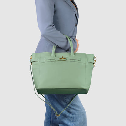 Italian Genuine Calf Leather Top-Handle Bag 233233