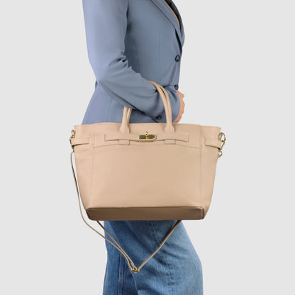 Italian Genuine Calf Leather Top-Handle Bag 233233