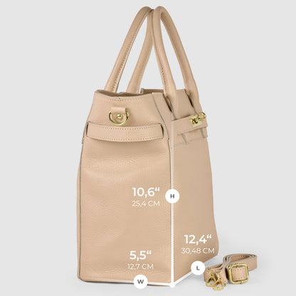 Italian Genuine Calf Leather Top-Handle Bag 233233
