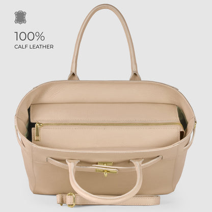 Italian Genuine Calf Leather Top-Handle Bag 233233