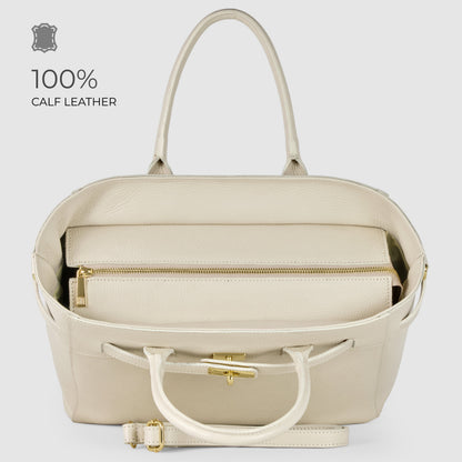 Italian Genuine Calf Leather Top-Handle Bag 233233