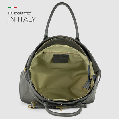 Italian Genuine Calf Leather Top-Handle Bag 233233