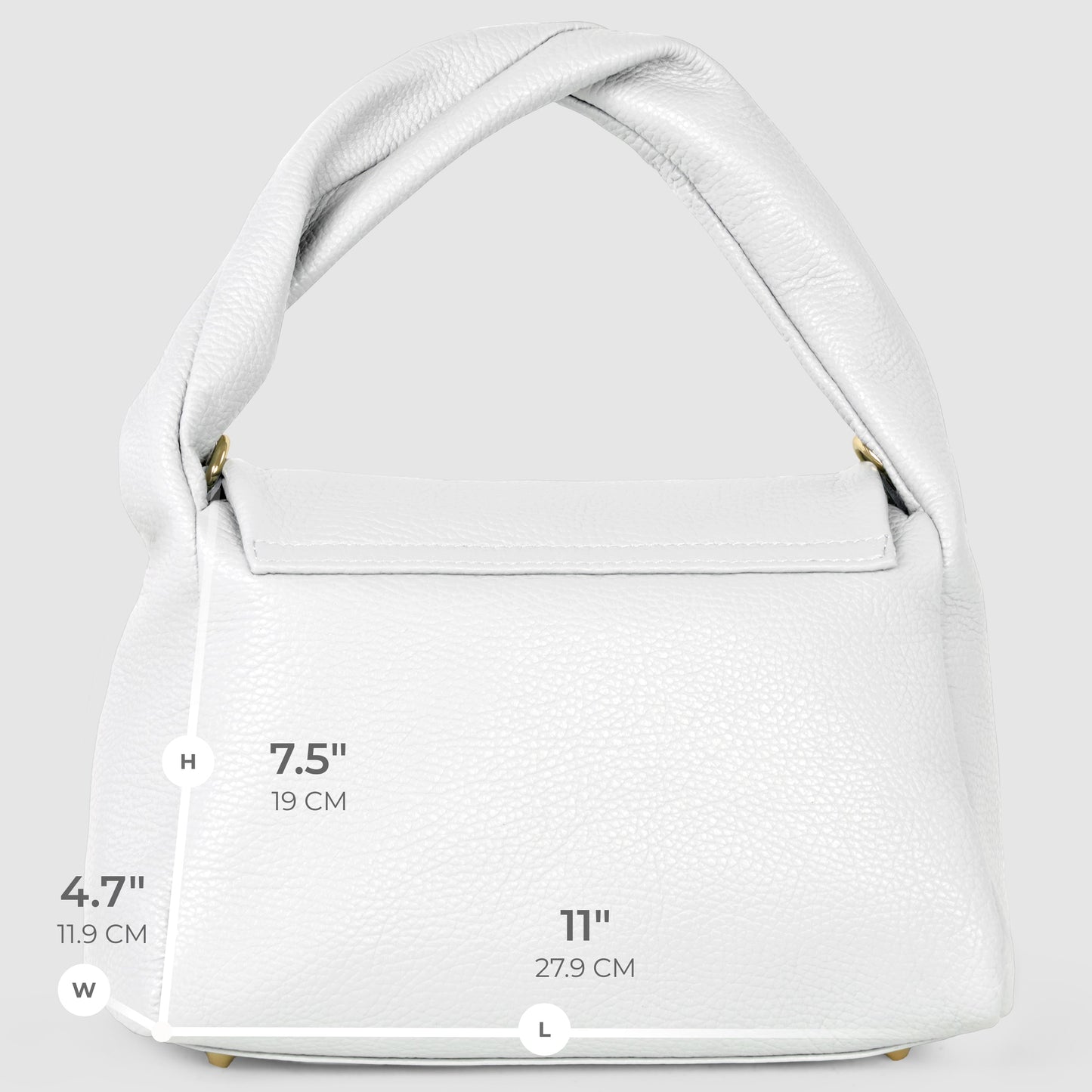 Italian Genuine Calf Leather Top-Handle Bag 262495
