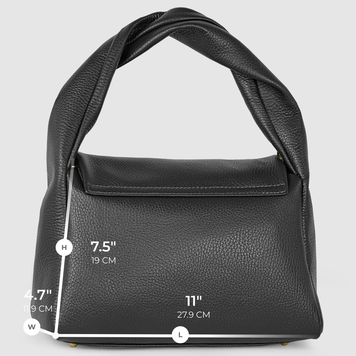 Italian Genuine Calf Leather Top-Handle Bag 262495