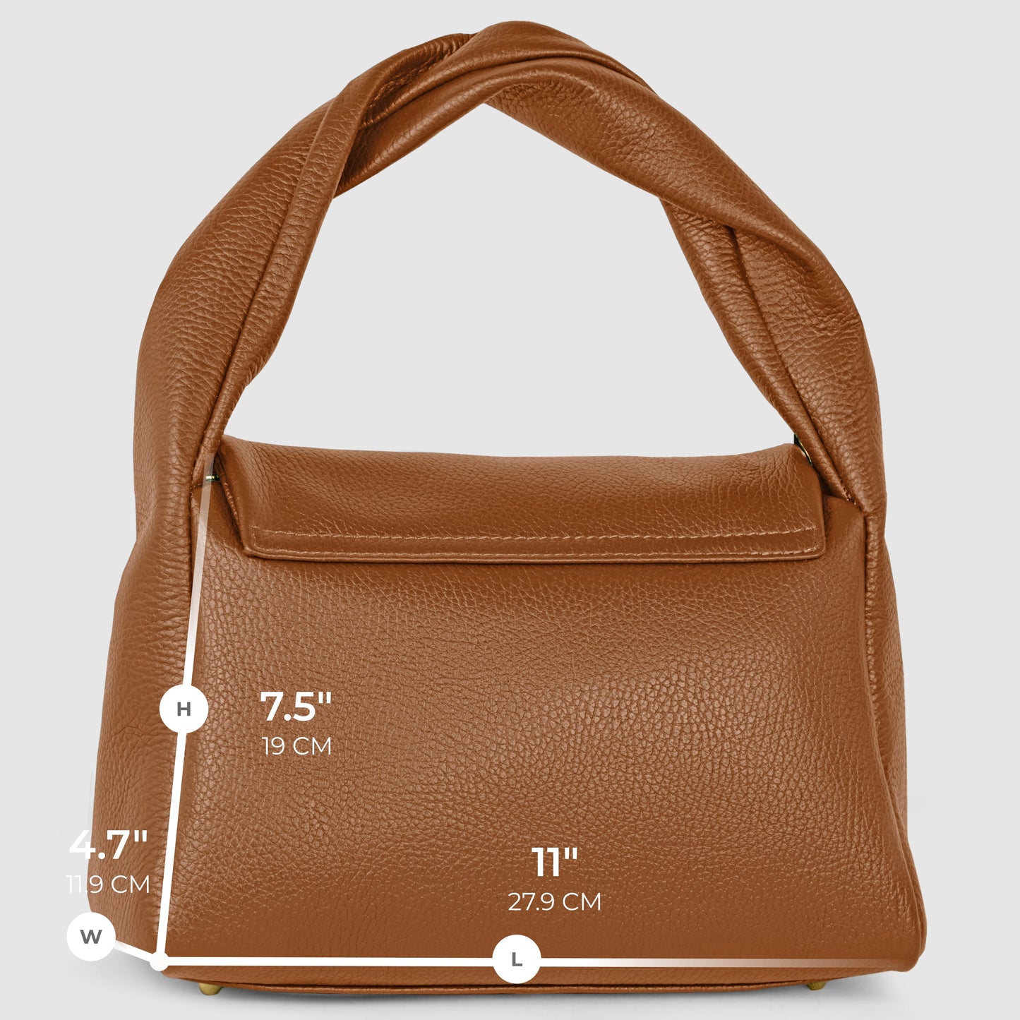 Italian Genuine Calf Leather Top-Handle Bag 262495