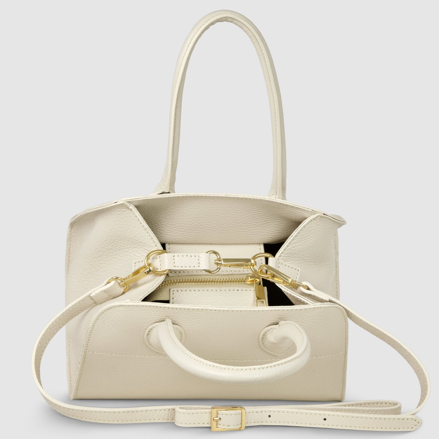 Italian Genuine Calf Leather Top-Handle Bag 302811