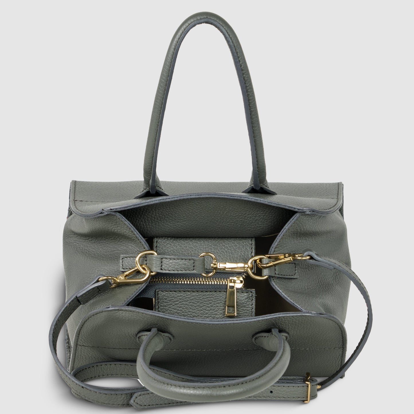 Italian Genuine Calf Leather Top-Handle Bag 302811