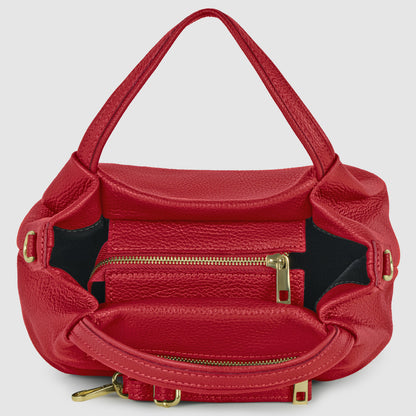 Italian Genuine Calf Leather Top-Handle Bag 322055