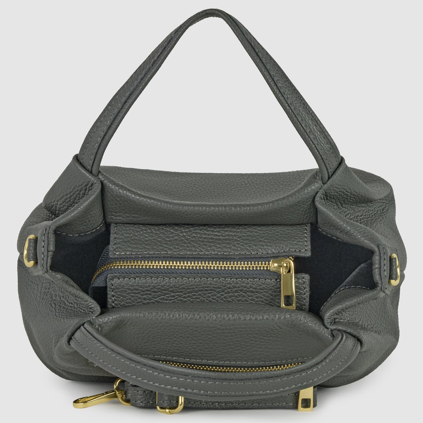 Italian Genuine Calf Leather Top-Handle Bag 322055