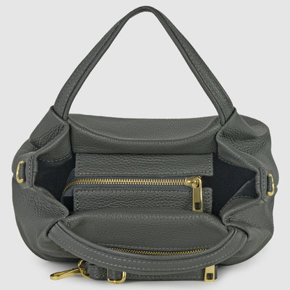Italian Genuine Calf Leather Top-Handle Bag 322055