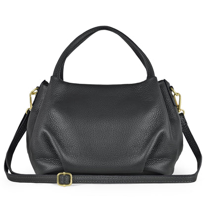 Italian Genuine Calf Leather Top-Handle Bag 322055
