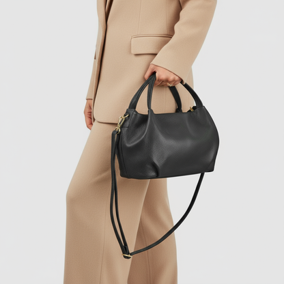 Italian Genuine Calf Leather Top-Handle Bag 322055