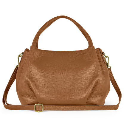 Italian Genuine Calf Leather Top-Handle Bag 322055