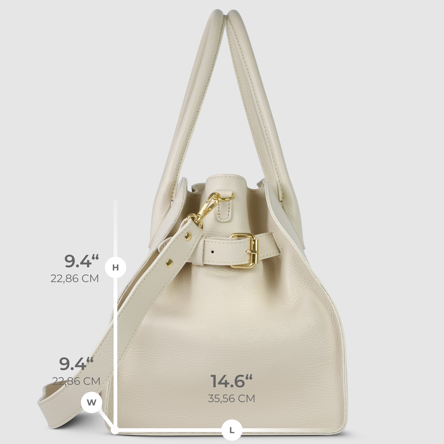 Italian Genuine Calf Leather Top-Handle Bag 413912