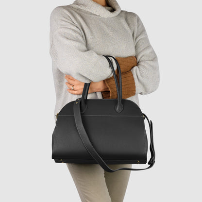 Italian Genuine Calf Leather Top-Handle Bag 413912
