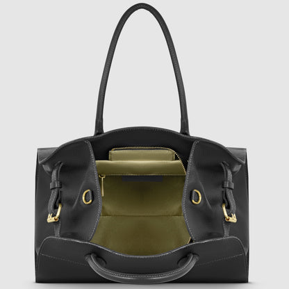 Italian Genuine Calf Leather Top-Handle Bag 413912