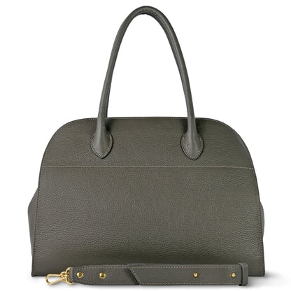 Italian Genuine Calf Leather Top-Handle Bag 413912