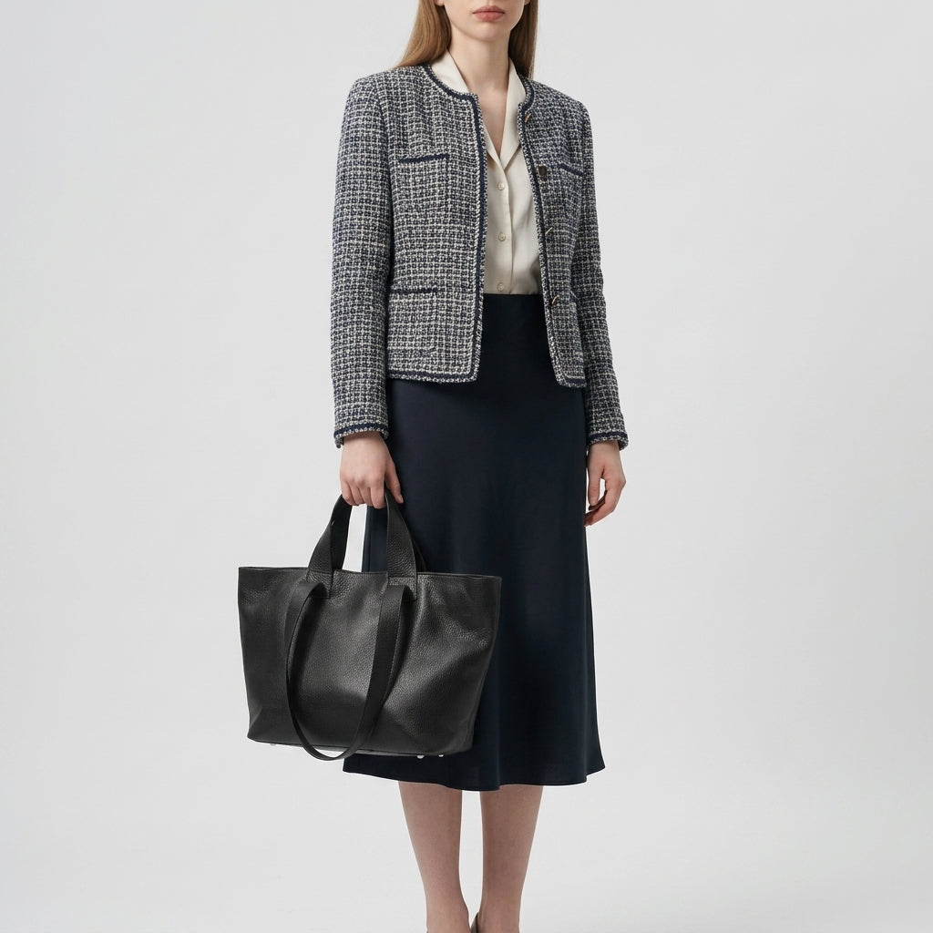 Italian Genuine Calf Leather Tote Bag 122500