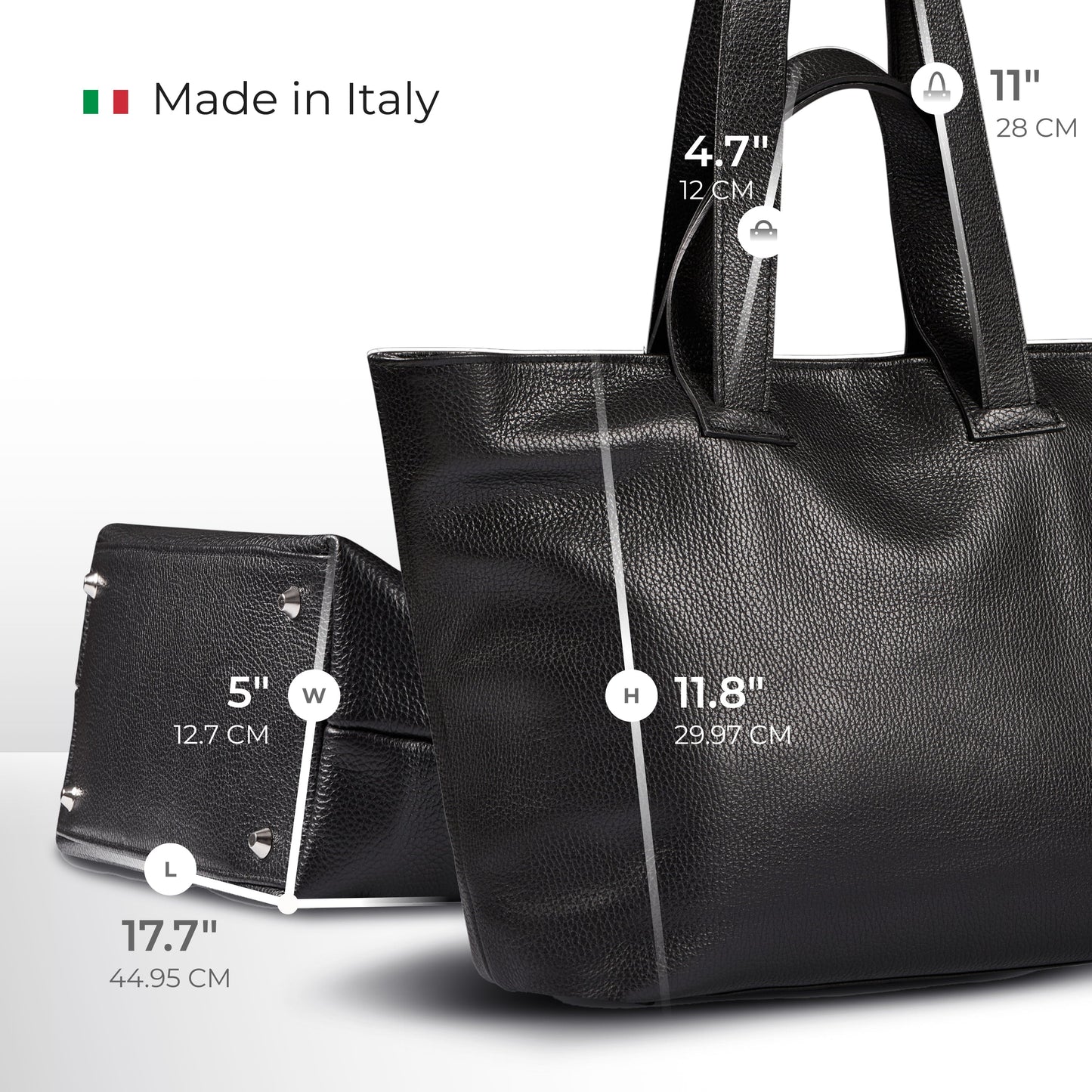 Italian Genuine Calf Leather Tote Bag 122500