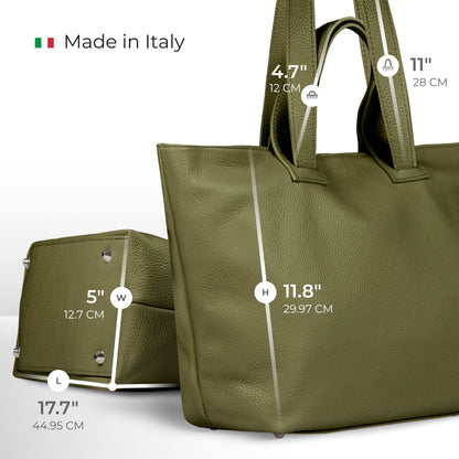 Italian Genuine Calf Leather Tote Bag 122500