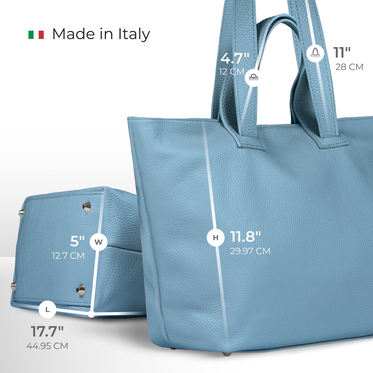 Italian Genuine Calf Leather Tote Bag 122500