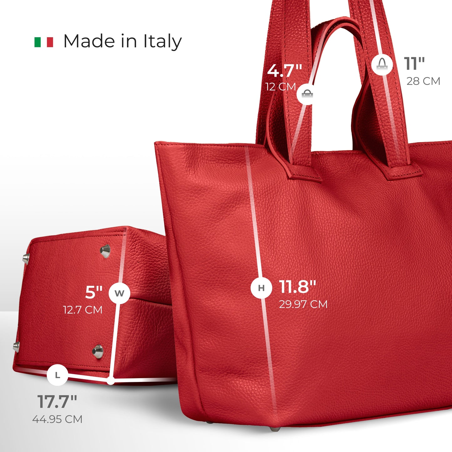 Italian Genuine Calf Leather Tote Bag 122500