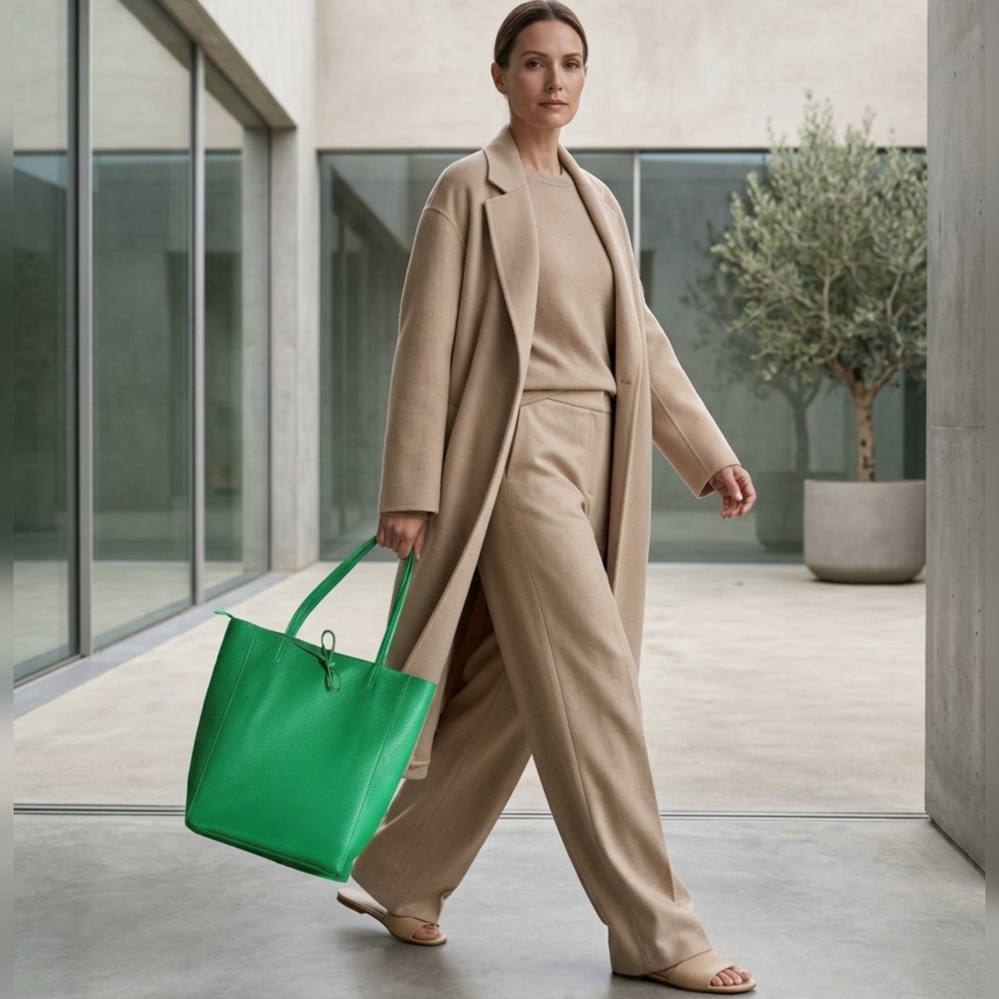 Italian Genuine Calf Leather Tote Bag 201718