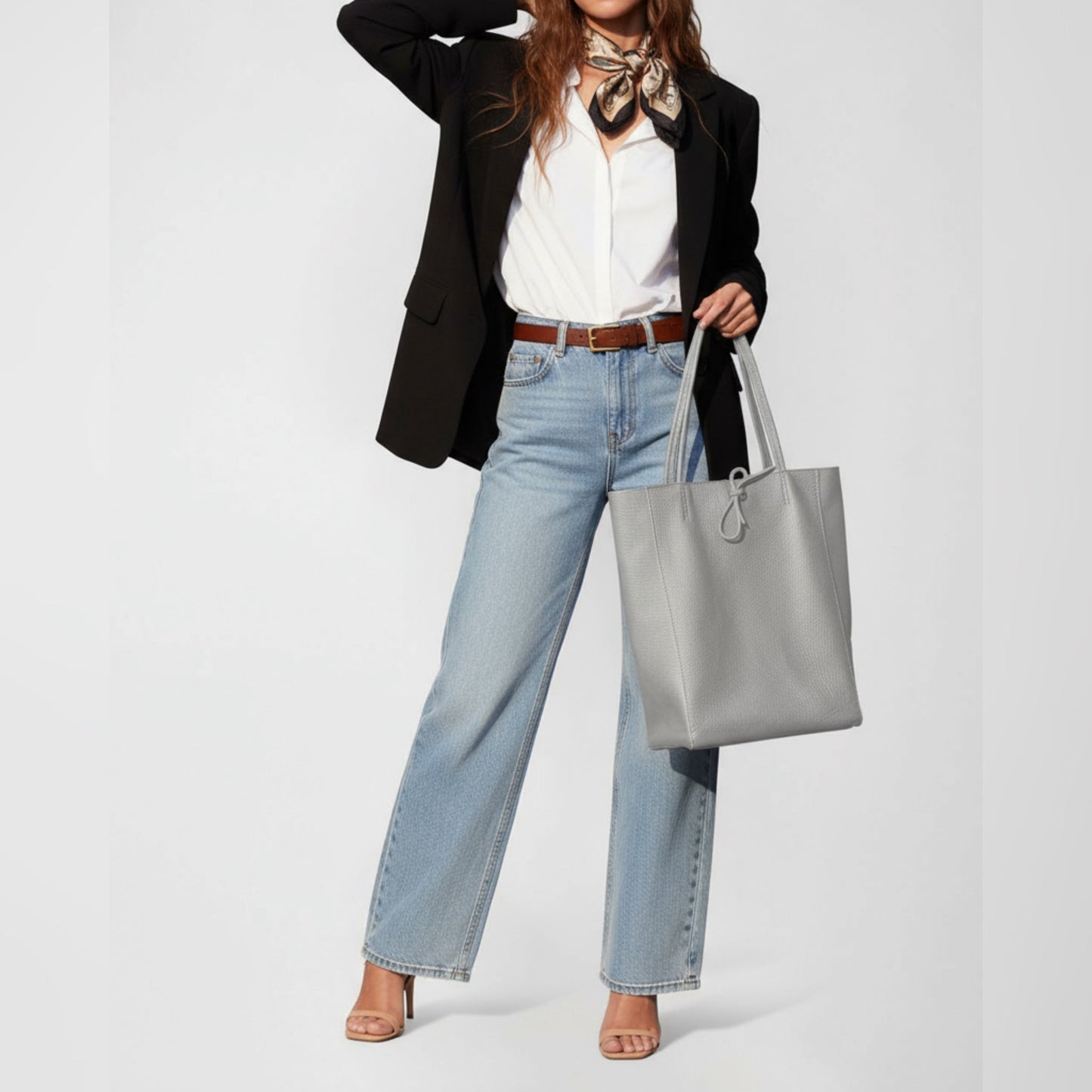 Italian Genuine Calf Leather Tote Bag 201718
