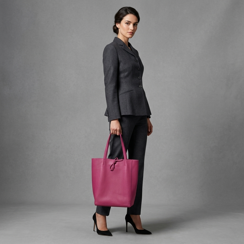 Italian Genuine Calf Leather Tote Bag 201718