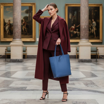 Italian Genuine Calf Leather Tote Bag 201718