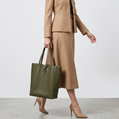Italian Genuine Calf Leather Tote Bag 201718