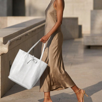Italian Genuine Calf Leather Tote Bag 201718