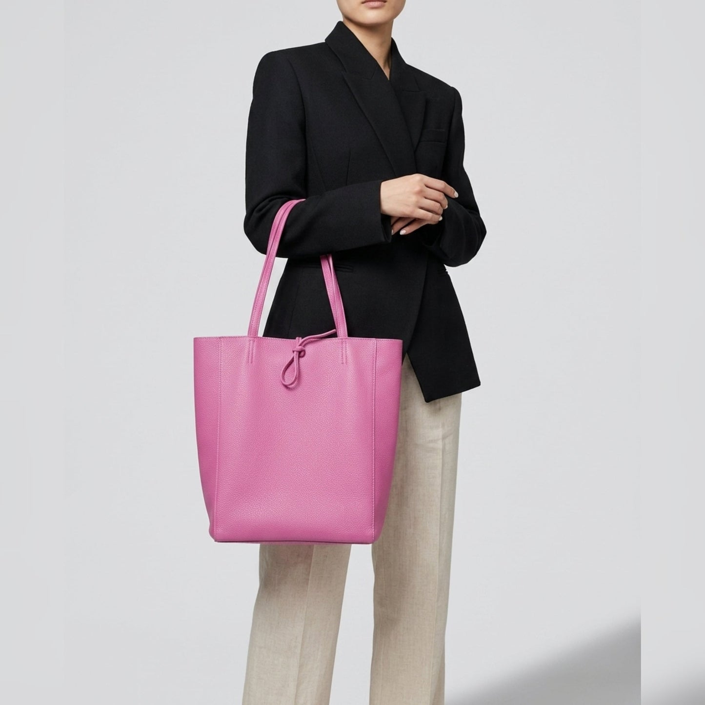 Italian Genuine Calf Leather Tote Bag 201718