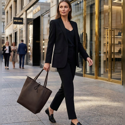 Italian Genuine Calf Leather Tote Bag 201718