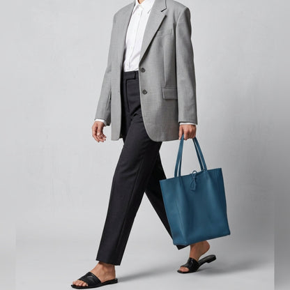Italian Genuine Calf Leather Tote Bag 201718