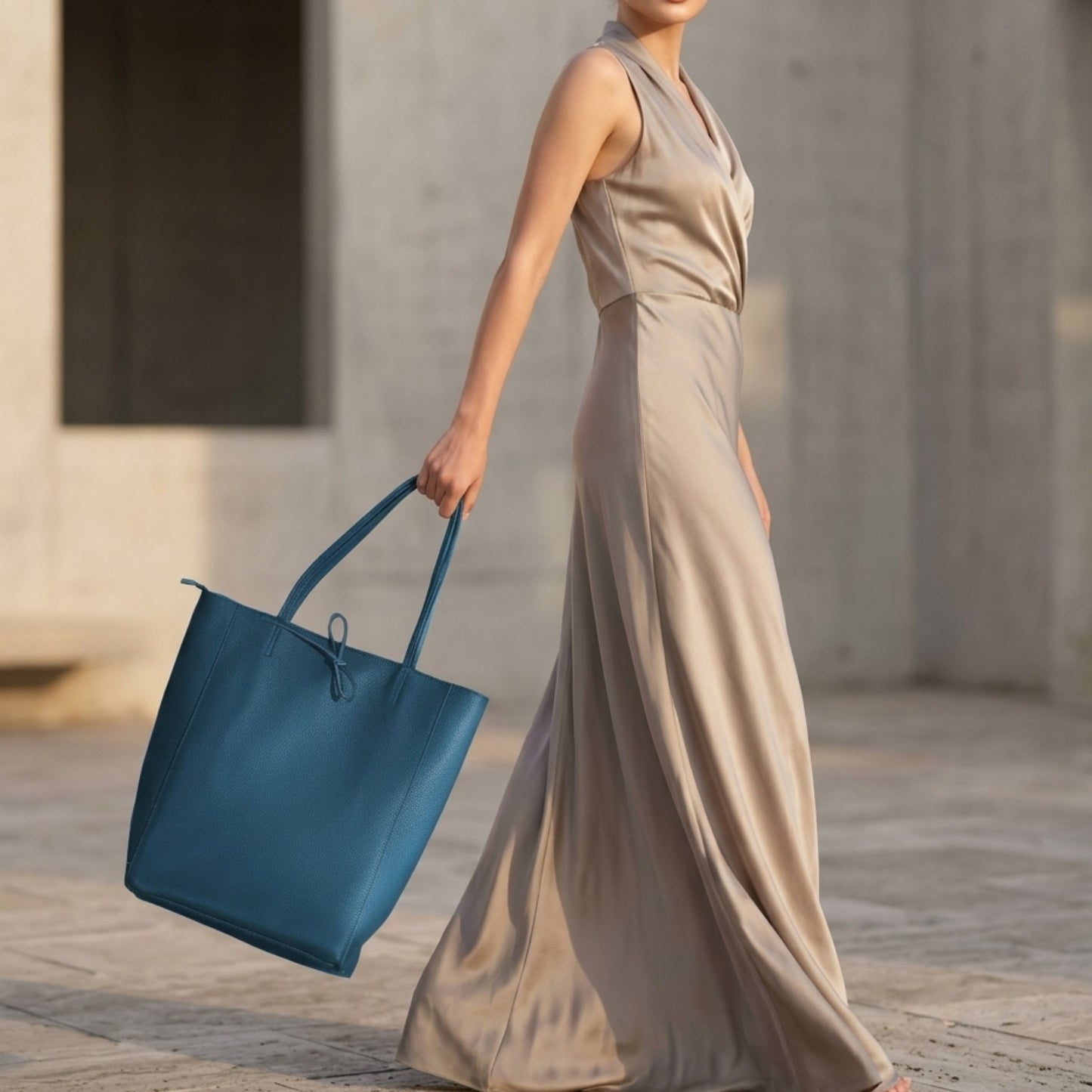 Italian Genuine Calf Leather Tote Bag 201718