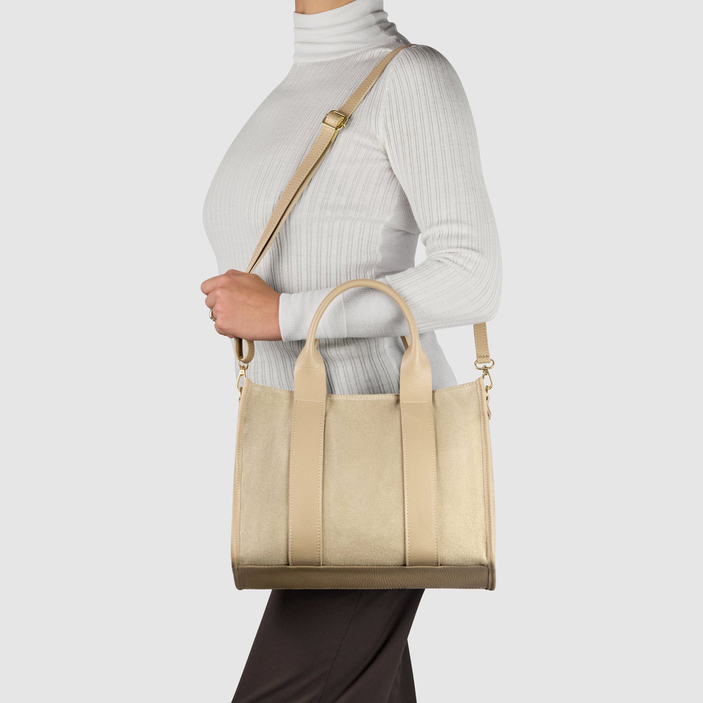 Italian Genuine Suede Tote Bag 282611