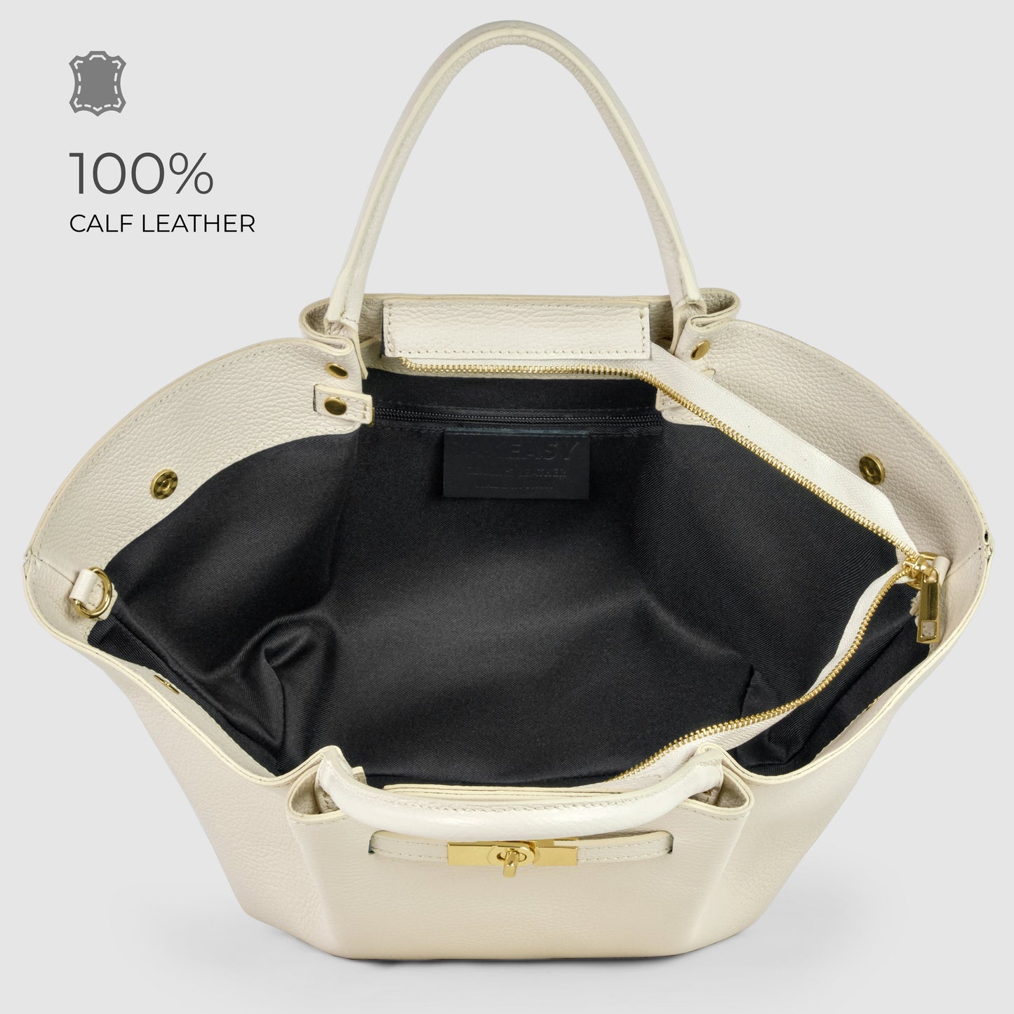 Italian Genuine Calf Leather Tote Bag 312913