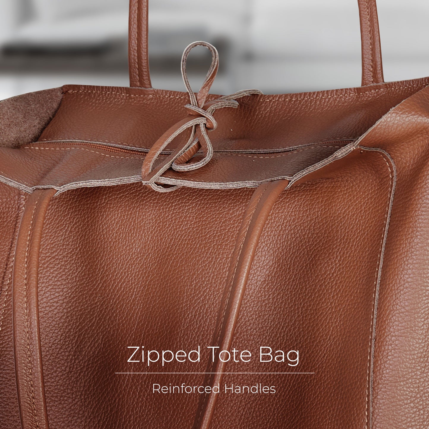 Italian Genuine Calf Leather Tote Bag 201718