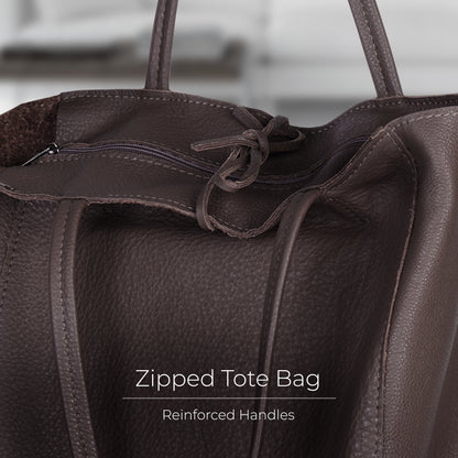 Italian Genuine Calf Leather Tote Bag 201718