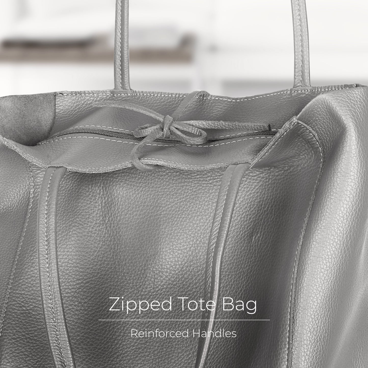 Italian Genuine Calf Leather Tote Bag 201718