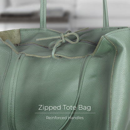 Italian Genuine Calf Leather Tote Bag 201718