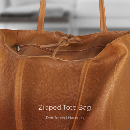 Italian Genuine Calf Leather Tote Bag 201718